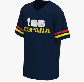 Spain FIFA World Cup 2026 Mens Short Sleeve V-Neck Football Jersey